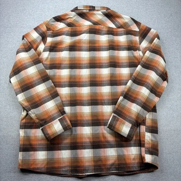 Alaskan Hardgear Boars Nest Flannel Shirt 2XL Tall Brown Plaid Stretch Duluth - Picture 11 of 13
